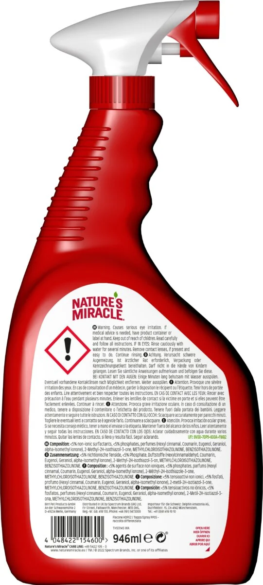 Natures Miracle Cat Stain & Odour Remover Melon 946 ml