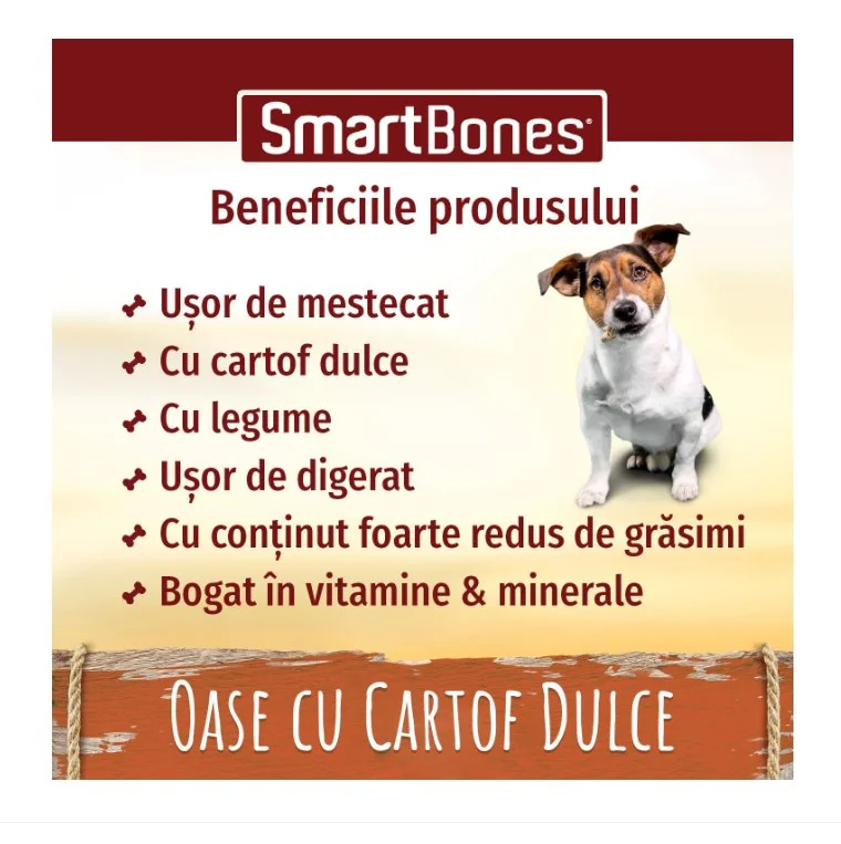 Smartbones Recompense Cartof Dulce M/ 2 Buc 158 g