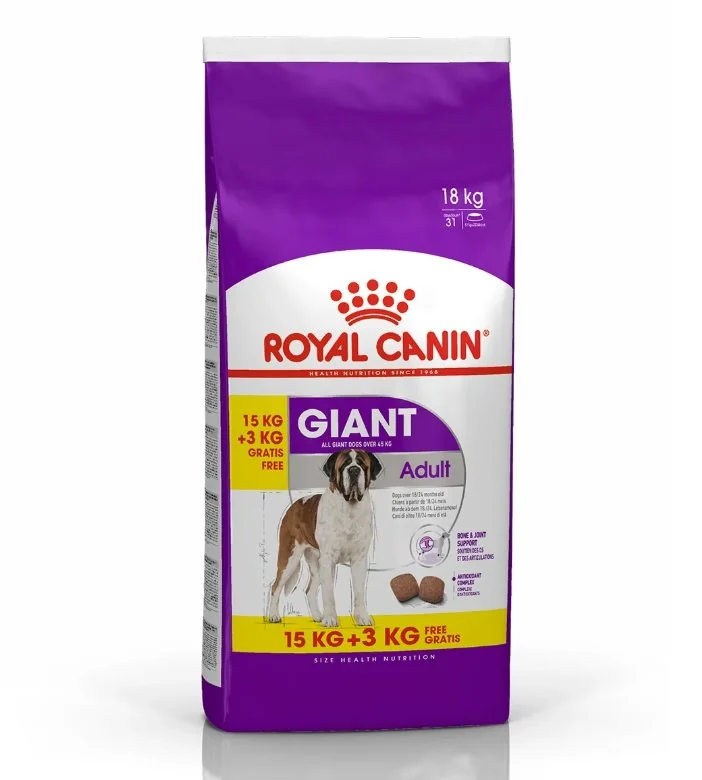 Royal Canin Giant Adult 15+3 kg Gratis