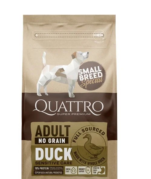 Quattro Dog Small Breed No Grain Adult Rata 1.5 kg