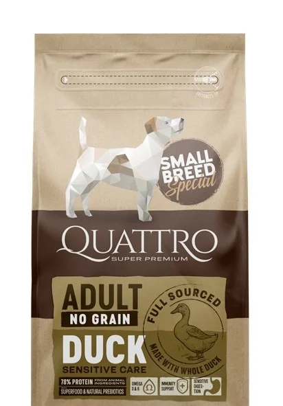 Quattro Dog Small Breed No Grain Adult Rata 1.5 kg