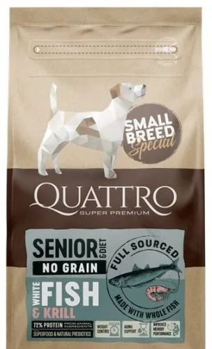 Quattro Dog Small Breed No Grain Senior 7 kg