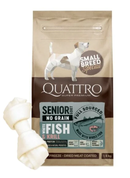 Quattro Dog Small Breed No Grain Senior 1,5 kg