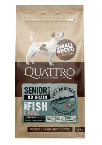 Quattro Dog Small Breed No Grain Senior 1,5 kg