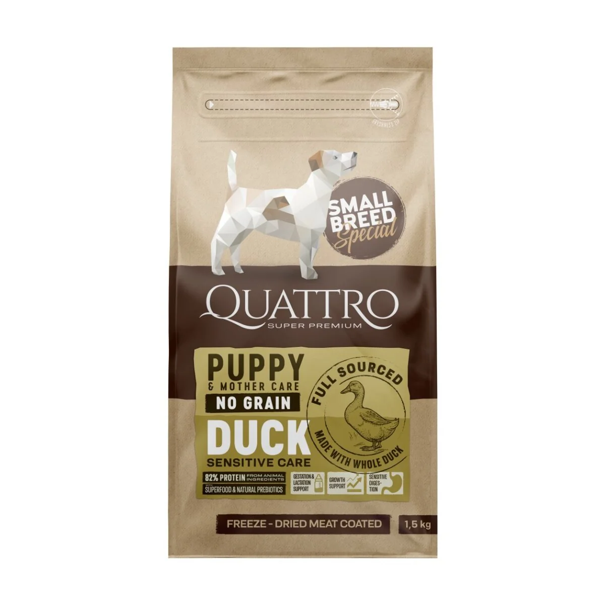 Quattro Dog Small Breed No Grain Puppy 1.5 kg