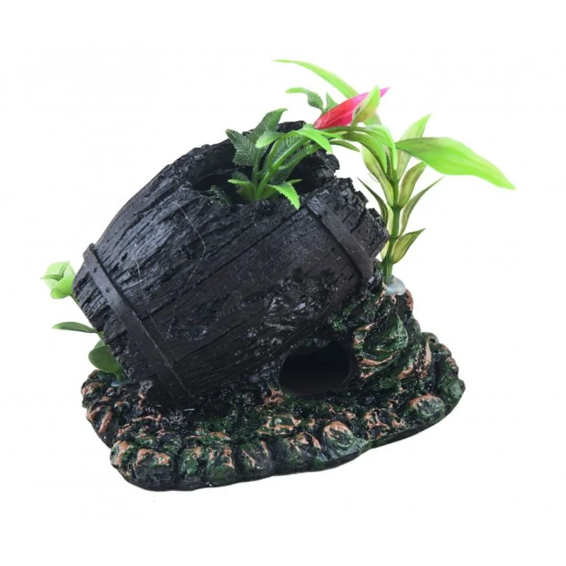 Resun Decor Acvariu Butoi Cu Plante PO-017