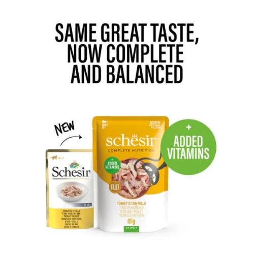 Schesir Cat Plic Ton/Pui in Jelly 85 G