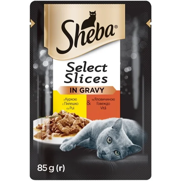 Sheba Plic Pui/Vita 85 g