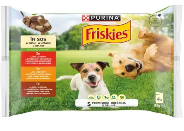 Friskies Dog Plic Vita&Pui&Miel 4x100 g