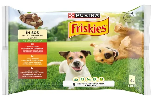 Friskies Dog Plic Vita&Pui&Miel 4x100 g
