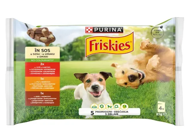 Friskies Dog Plic Vita&Pui&Miel 4x100 g