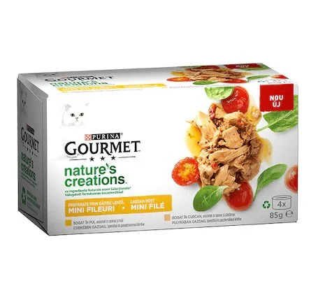 Gourmet Nature`s Creation Pui/Curcan 4x85 g