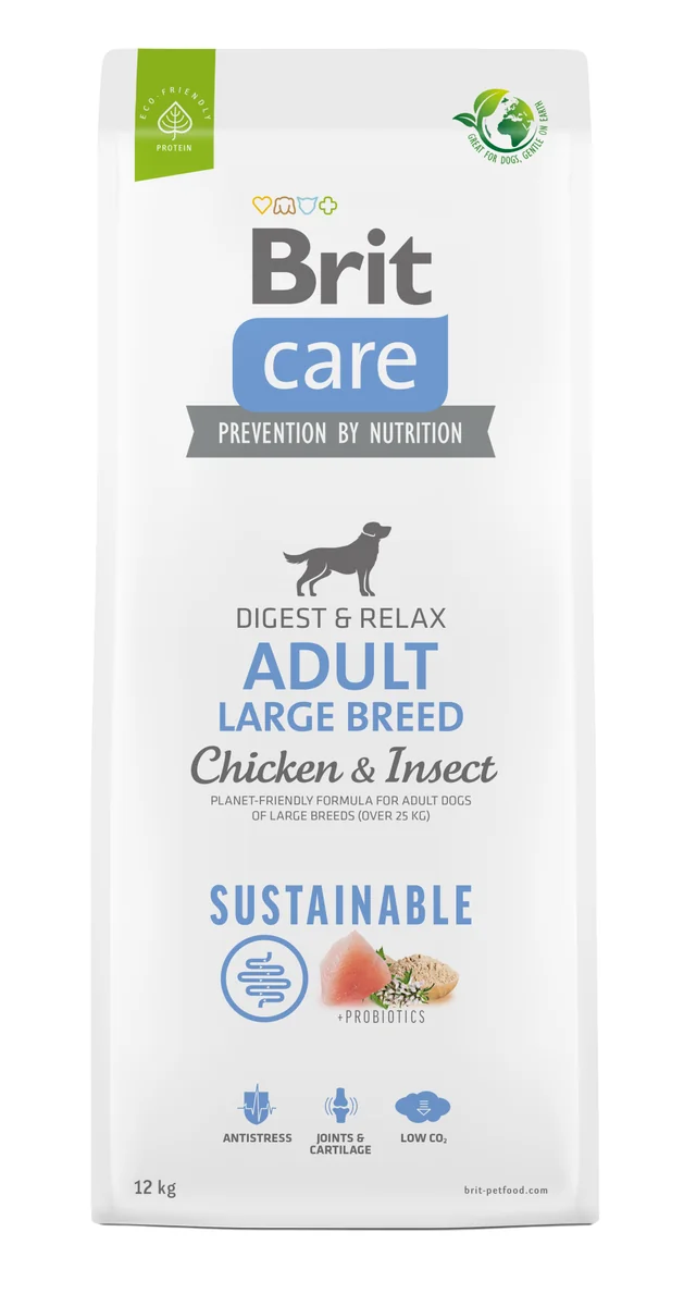 Brit Care Dog Sustainable Adult Large Breed Pui si Insecte