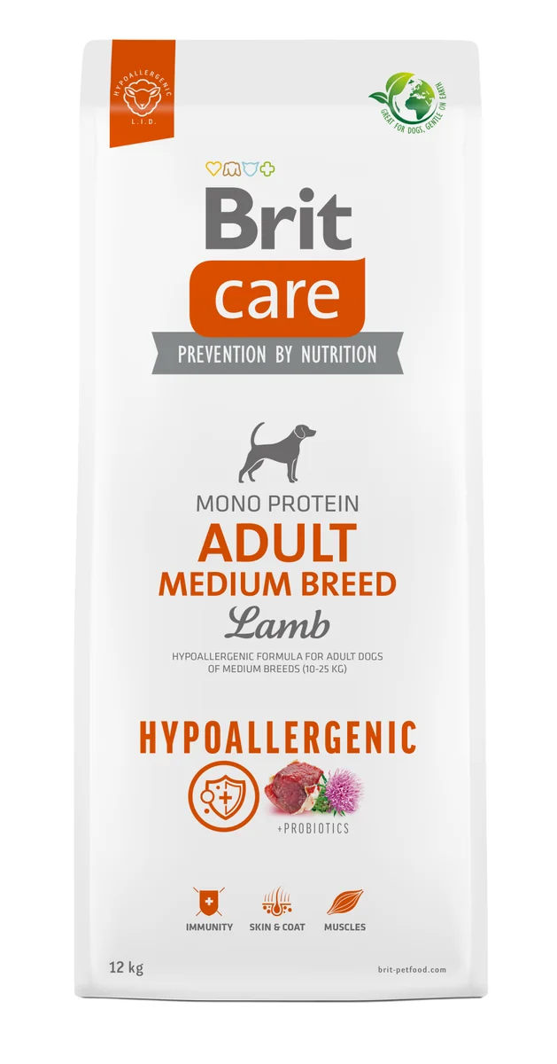 Brit Care Dog Hypoallergenic Adult Medium Breed Miel