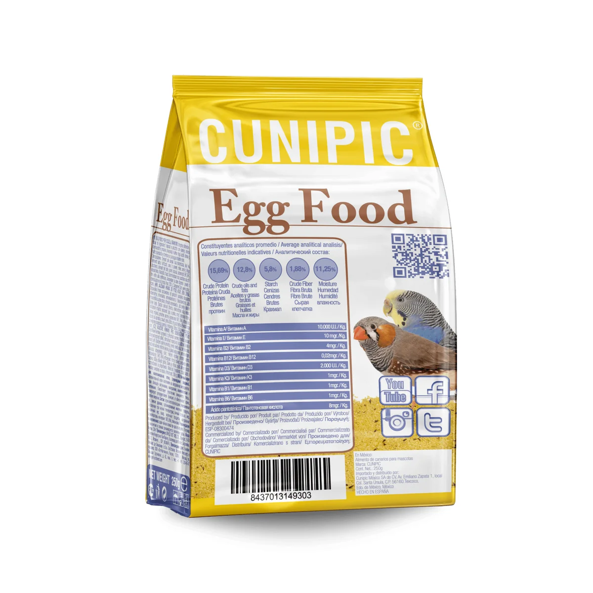 Cunipic Pasta Ou Pasari Granivore 250G