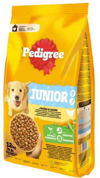 Pedigree Junior Pasare Si Legume 12 kg