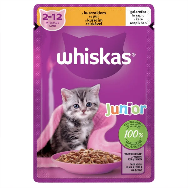 Whiskas Plic Junior Pui In Aspic 85 G