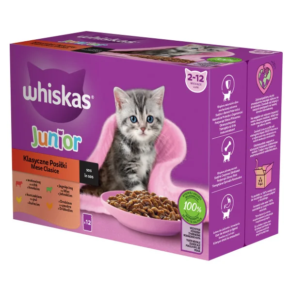 Whiskas Plic Selectii Vita/Pui/Pasare/Miel 12x85 G