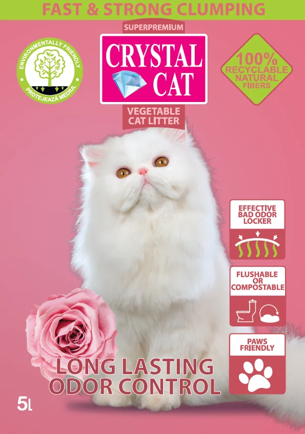 Crystal Cat Asternut Vegetal Tofu Trandafir 5 L