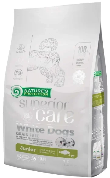 Nature's Protection Superior Care White Dogs Grain Free White Fish Junior Small & Mini Breeds 1,5 KG