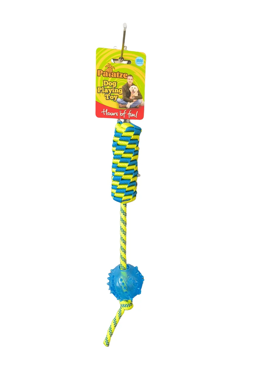 Paiatze Dog Floating Webbing Rope TPR Ball 40 cm