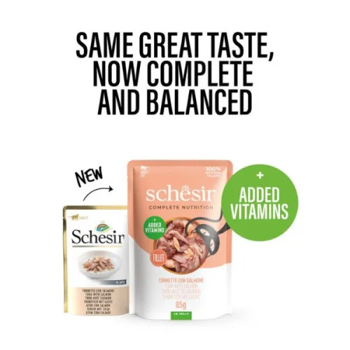 Schesir Cat Plic Ton/Somon in Jelly 85 G