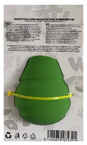 Paiatze Dog Cone Feeder Natural Rubber BKF190