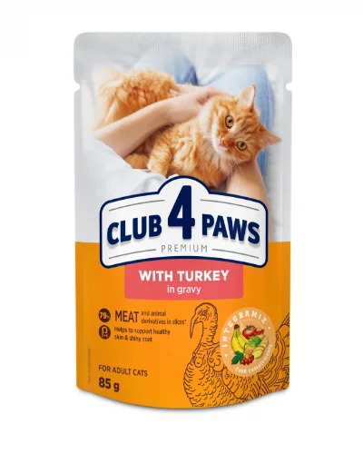 Club 4 Paws Pisica Plic Curcan 85 g
