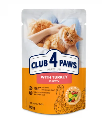 Club 4 Paws Pisica Plic Curcan 85 g