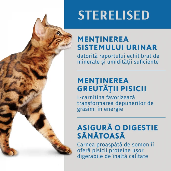 Optimeal Pisica Plic Sterilised Somon 85 G