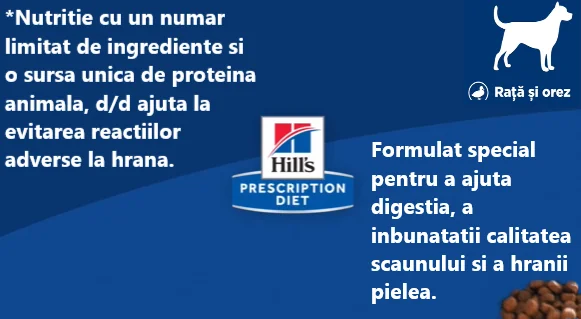 Hills Caini d/d Rata si Orez 1.5 Kg