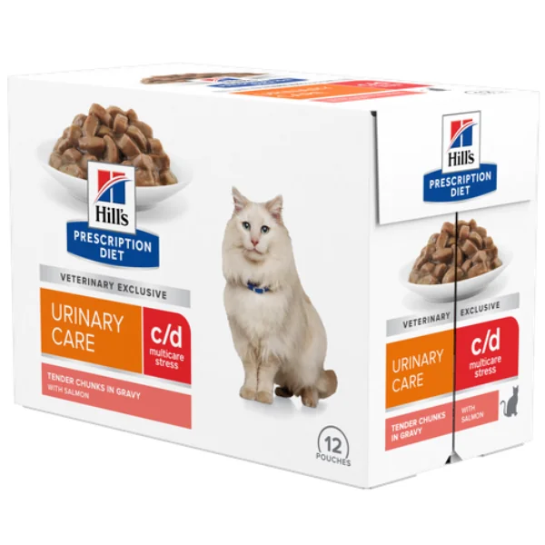 Hills Felin Dieta Plic C/D Multicare Stress Somon 85 g x 12
