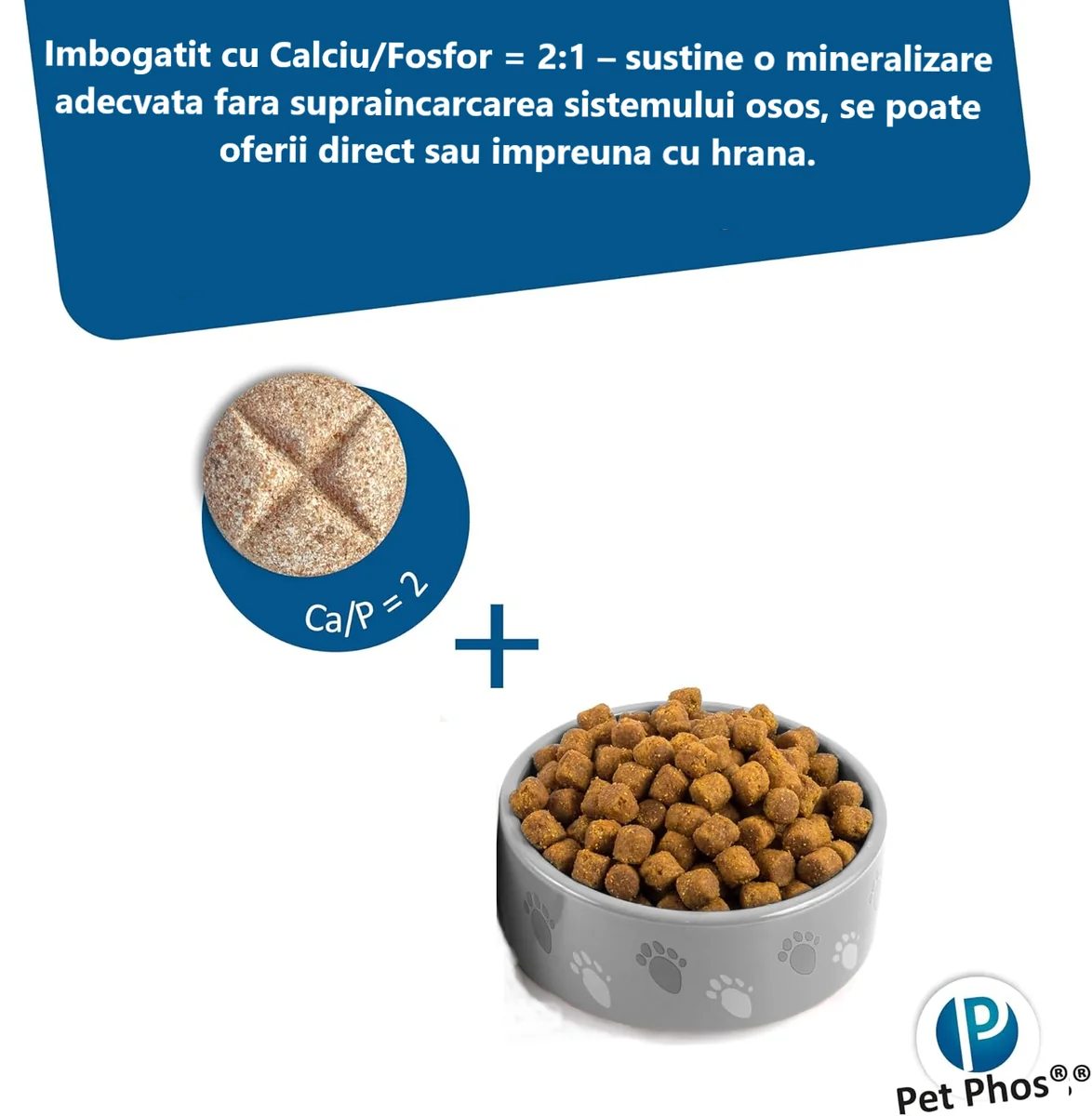 Pet Phos Vitamine Croissance Pentru Caini de Talie Mare
